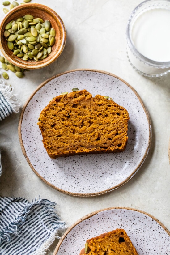 slice of pumpkin bread