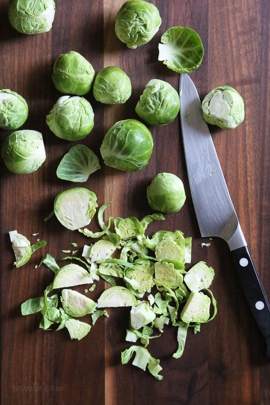Sautéed Brussels Sprouts with Pancetta is the best Brussel sprout recipe! Lightly pan fried until crisp and slightly browned on the edges, it's my favorite way to cook and eat them!