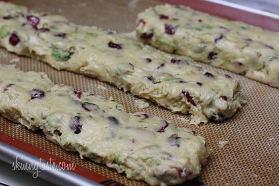 Don't you just love a good biscotti in the morning with a cup of coffee? These Italian biscotti cookies are loaded with pistachios and cranberries, twice baked to form a crispy delicious cookie, perfect for dunking!