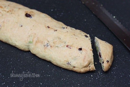 Don't you just love a good biscotti in the morning with a cup of coffee? These Italian biscotti cookies are loaded with pistachios and cranberries, twice baked to form a crispy delicious cookie, perfect for dunking!