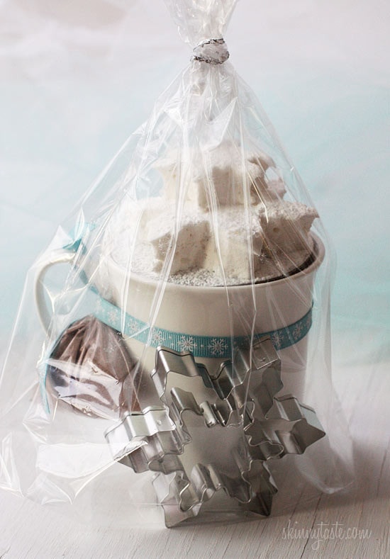 What can be better than warming up to a hot cup of cocoa on a chilly night topped with homemade vanilla bean marshmallows cut out in the shape of a snowflake!