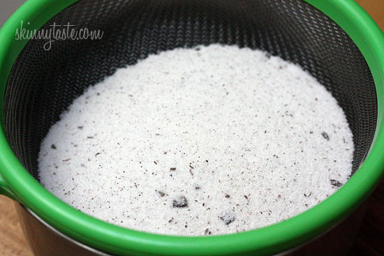 Beautiful specks of vanilla beans are combined with sugar to make a simple yet impressive handmade gift.