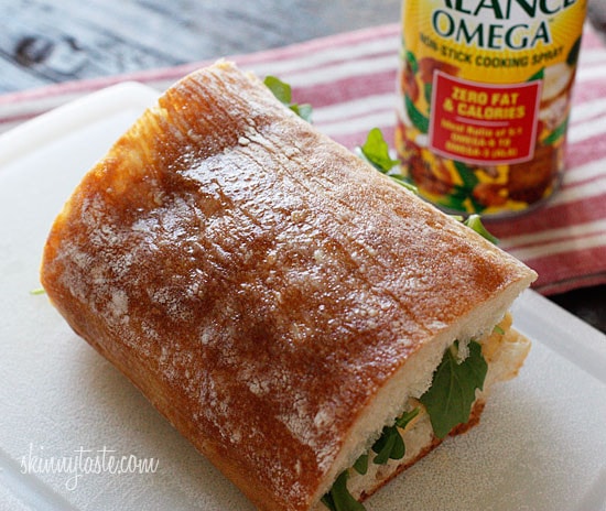 There's only one word to describe this hot grilled chicken panini with arugula, melted provolone and chipotle mayonnaise... dee-licious!