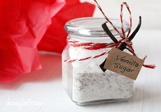 Beautiful specks of vanilla beans are combined with sugar to make a simple yet impressive handmade gift.