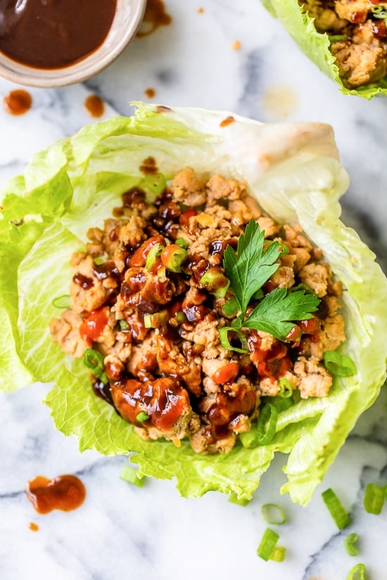 asian lettuce wraps with chicken