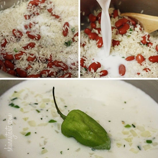 Coconut milk, thyme, scallions and scotch bonnet peppers give this Jamaican red beans and rice dish an island flair!