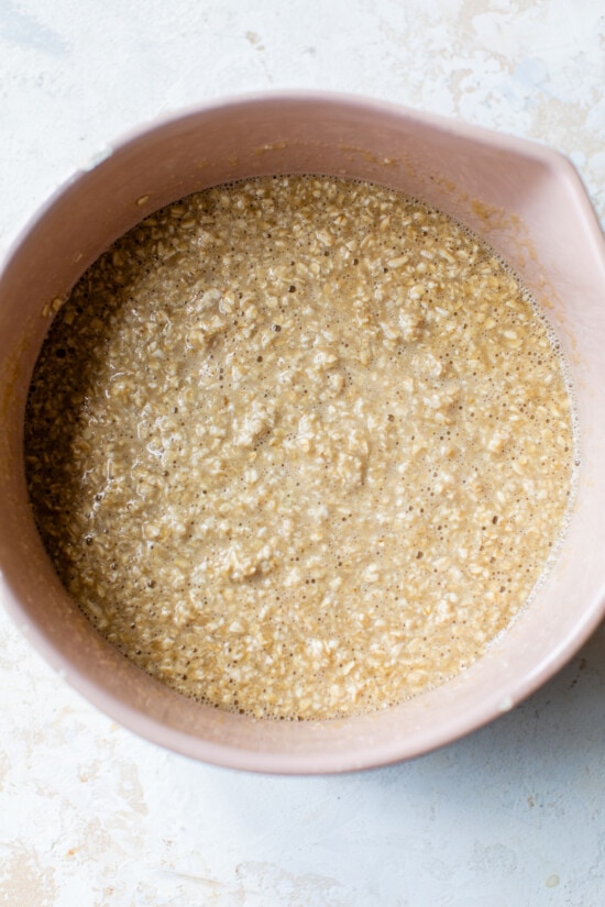 oats soaking in milk