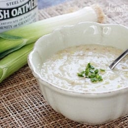 This classic Irish Oatmeal Leek soup also known as Brotchán Roy, traditionally served during Lent. I love the creamy texture of a hearty bowl of oatmeal soup – total comfort food!
