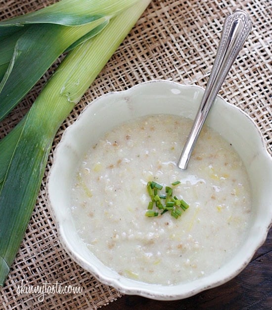 This classic Irish Oatmeal Leek soup also known as Brotchán Roy, traditionally served during Lent. I love the creamy texture of a hearty bowl of oatmeal soup – total comfort food!