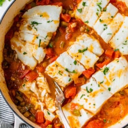 Skillet Cajun Spiced Flounder with Tomatoes