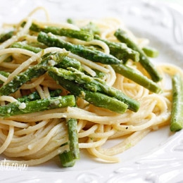 Pasta with Asparagus; a simple dish but a wonderful way to enjoy asparagus which is in season right now.