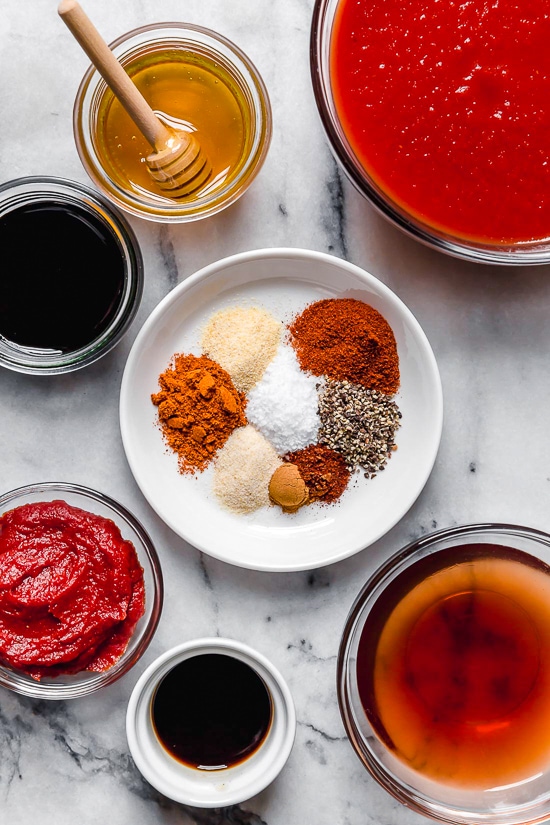 Homemade BBQ Sauce Ingredients.