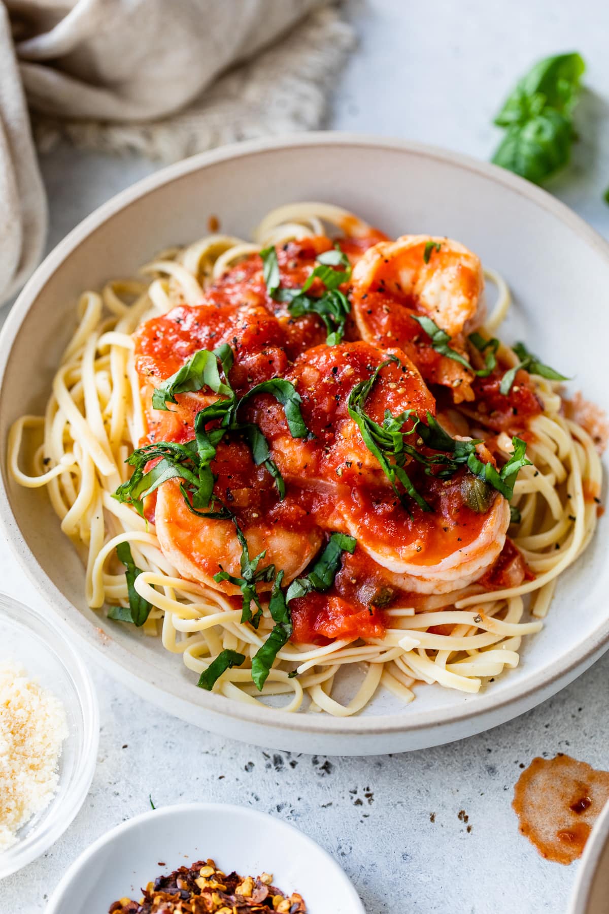 Linguine and Shrimp