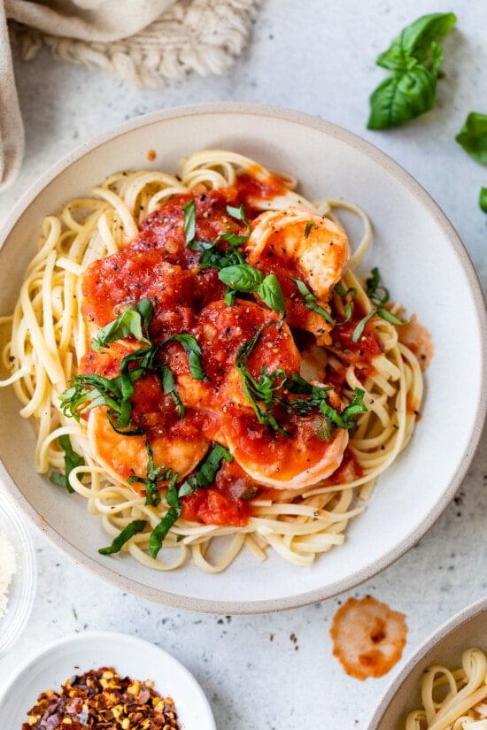 Linguine and Shrimp Fra Diavolo