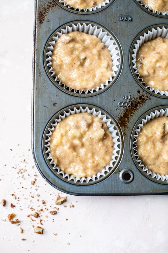 place in muffin tins