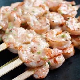 I've had it on my mind to turn my popular Banging Good Shrimp recipe into a summer dish you can make right on the grill. Now that the weather is warmer, we've been grilling almost every night. The excitement of being able to grill again and not dirty my kitchen is always great!