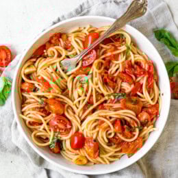 Grape Tomato Sauce with spaghetti