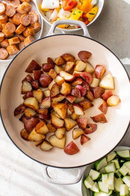 potatoes in a skillet