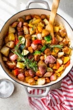 Summer Vegetables with Sausage and Potatoes Skillet