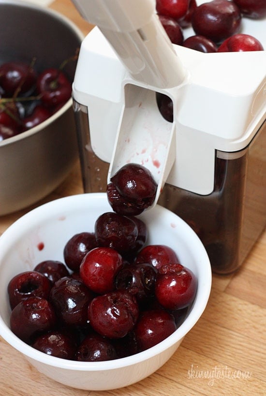 This simple Cherry Custard dessert is similar to a French Clafoutis, only made lighter and served in individual ramekins for better portion control.
