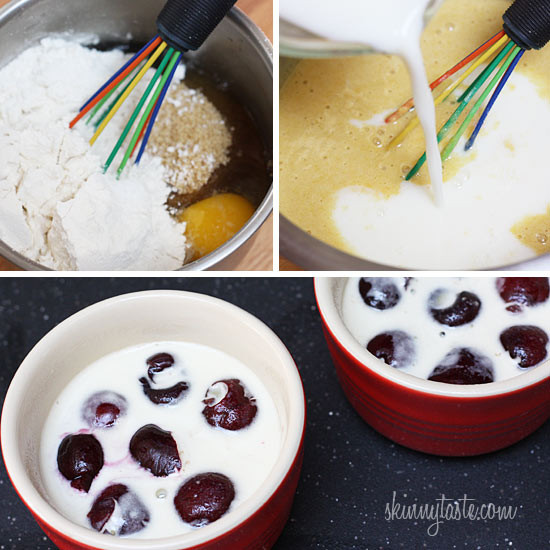 This simple Cherry Custard dessert is similar to a French Clafoutis, only made lighter and served in individual ramekins for better portion control.