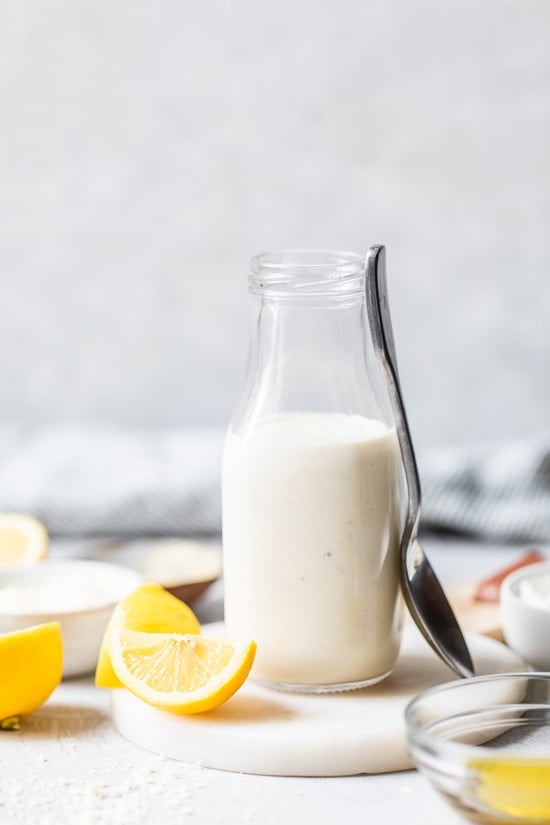 Caesar Salad Dressing lightened up.