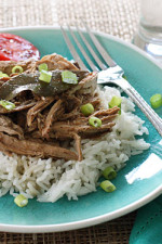 We love Filipino Adobo Chicken in my home and make it once a month, so I thought I would give it a shot as Filipino adobo pulled pork in the Slow Cooker. The results are just so darn easy to make and everyone loves it!