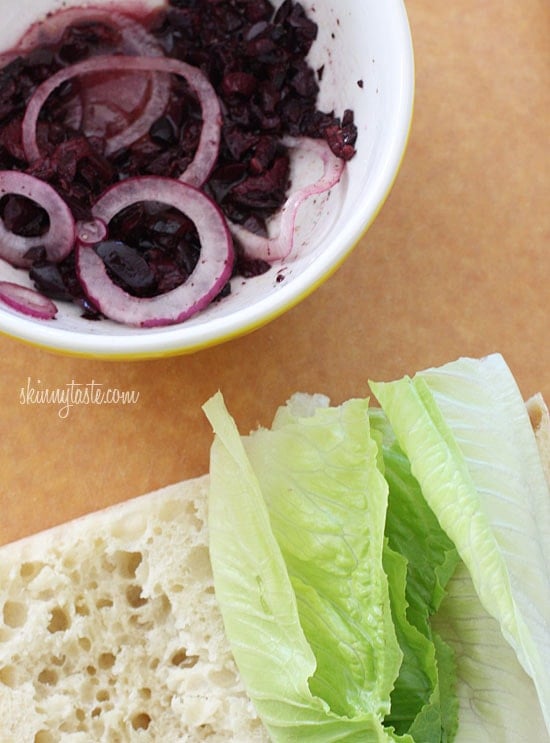 If you love a Greek Salad, then you'll love this sandwich. Crisp Romaine lettuce, tomatoes, cucumbers, kalamata olives, feta cheese and red onion on ciabatta bread with a touch of oil and red wine vinegar.