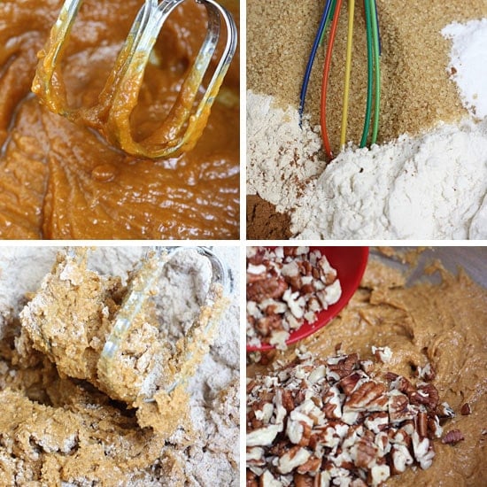 With a chill in the air, weekends in the Fall are perfect for baking treats like these pumpkin nut muffins with added pecans.