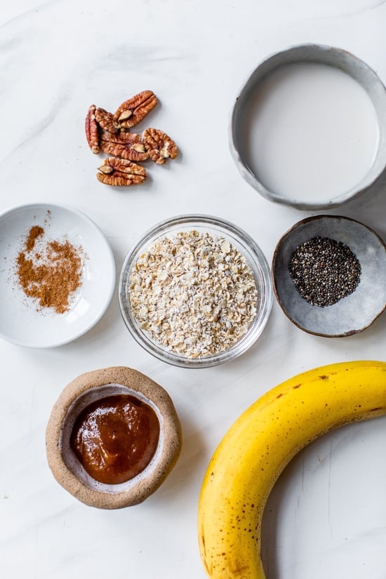 ingredients for pumpkin oats
