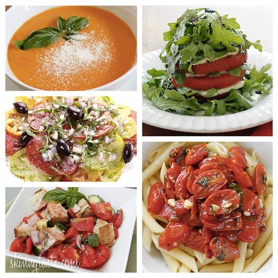 Summer plum tomatoes roasted in the oven with garlic and herbs make an easy, delicious homemade tomato sauce that will fill the room with an intoxicating aroma.