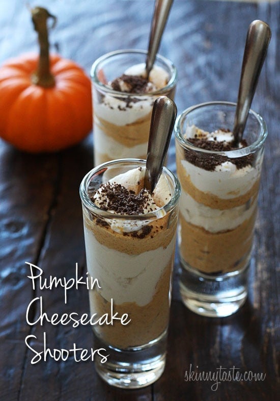 When you need a "little" treat, these delicious pumpkin cheesecake shooters are the perfect sweet fix. Perfect to serve at Halloween party or to add to your Thanksgiving table!