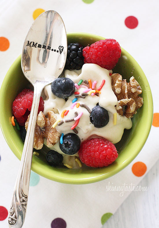 The ultimate "guilt-free" frozen ice cream treat made with only ONE ingredient, over-ripe bananas! No cream, or sugar added. Finally it's OK have ice cream for breakfast.