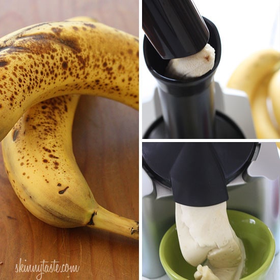 The ultimate "guilt-free" frozen ice cream treat made with only ONE ingredient, over-ripe bananas! No cream, or sugar added. Finally it's OK have ice cream for breakfast.