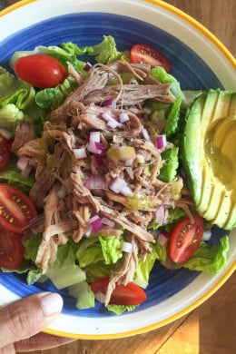 This EASY 3-ingredient slow cooker dish has become a staple in my house! It's SO easy, family-friendly and it makes enough for several meals.