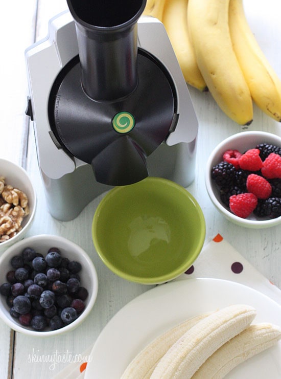 The ultimate "guilt-free" frozen ice cream treat made with only ONE ingredient, over-ripe bananas! No cream, or sugar added. Finally it's OK have ice cream for breakfast.