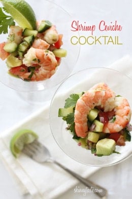 Shrimp cocktail is fine, but when I want something special, I like to have my zesty lime shrimp ceviche style!