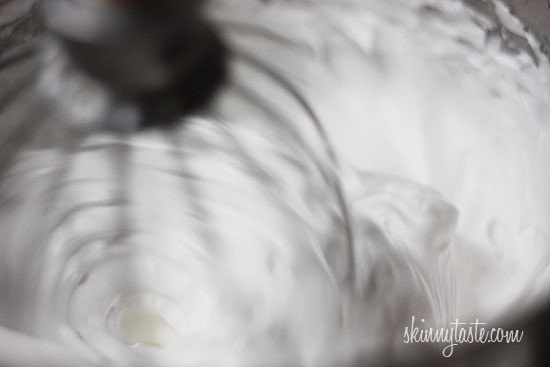 Easy light and airy cookies made with only 5 ingredients! If you like the combination of mint chocolate chip, then you'll love these little meringue clouds.