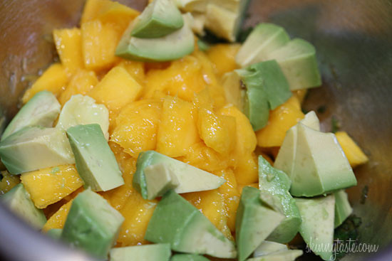 Caribbean salsa of fresh mangos, avocado and cilantro.
