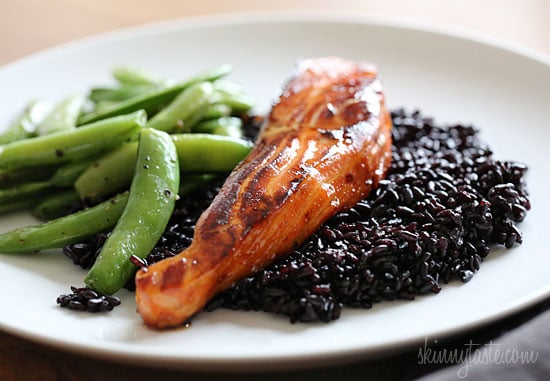Honey-Teriyaki Salmon with forbidden rice