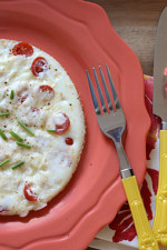 A quick and easy breakfast made with tomatoes, egg whites, mozzarella, and parmesan cheese. Lots of flavor, low in carbs and takes just minutes to make.