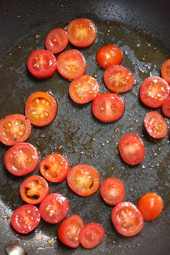 A quick and easy breakfast made with tomatoes, egg whites, mozzarella, and parmesan cheese. Lots of flavor, low in carbs and takes just minutes to make.
