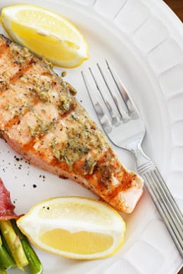 Grilled Garlic Dijon Herb Salmon