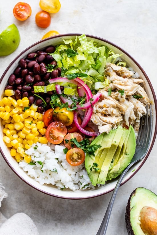 how to make a chicken rice bowl
