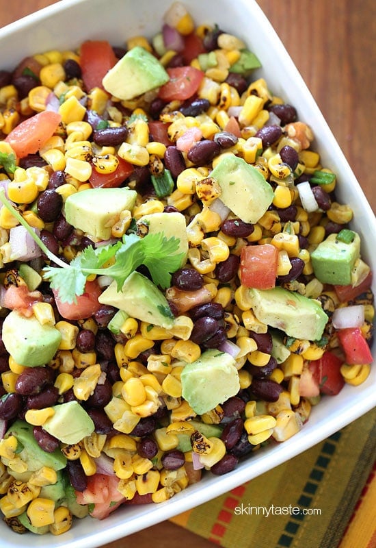 Southwestern Black Bean Salad I love this Southwestern black bean salad when the weather warms, it makes enough to feed a crowd. Also makes a great side dish or appetizer if served with chips or as a topping for taco salads. You can even serve with grilled meat and fresh tortillas.