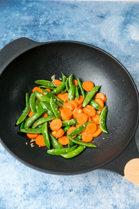 veggies in wok