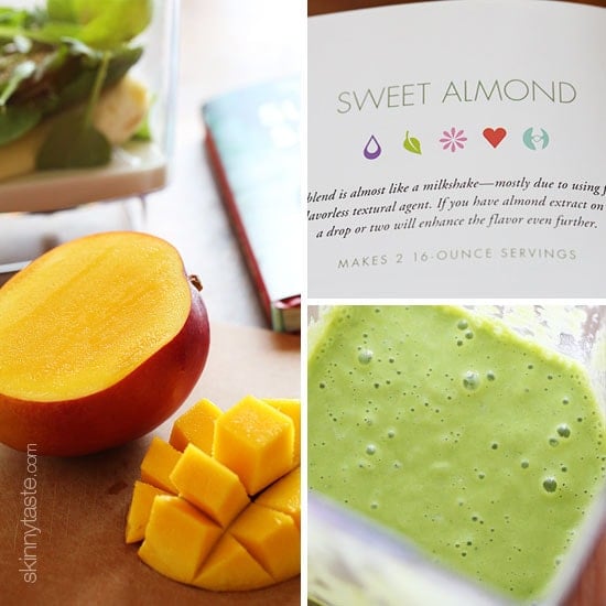 Start the morning RIGHT with this super delicious, creamy green smoothie made with frozen banana, baby spinach, fresh mango, hemp seeds and almond milk.