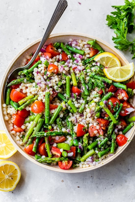 Lemon Asparagus Couscous Salad
