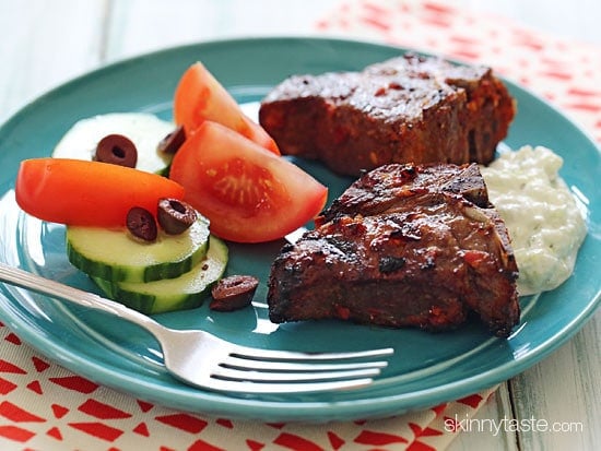 I love the Mediterranean flavors of these grilled harissa lamb loin chops marinated with fresh lemon juice, garlic, cumin and harissa.