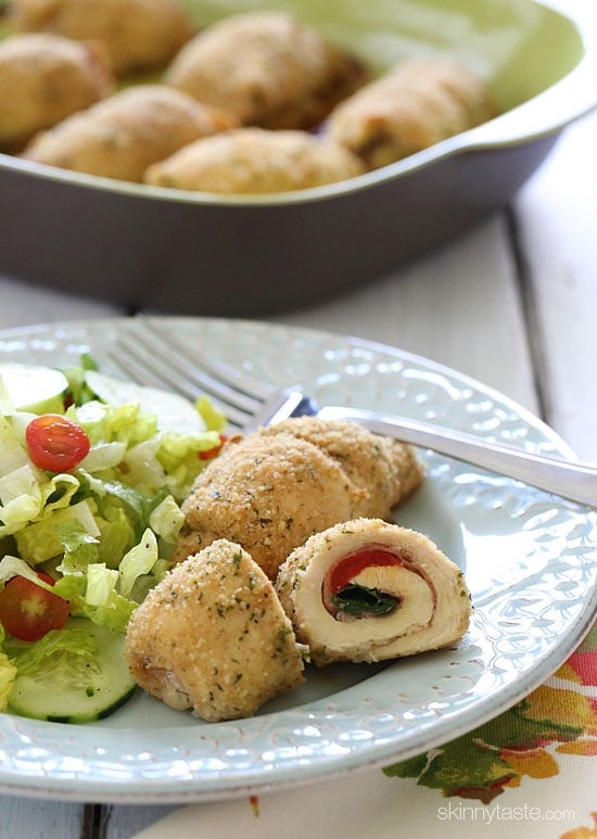 Roasted Red Pepper and Prosciutto Stuffed Chicken Breast Roasted Red Pepper and Prosciutto Stuffed Chicken Breast – baked, not fried and they are easy to make!